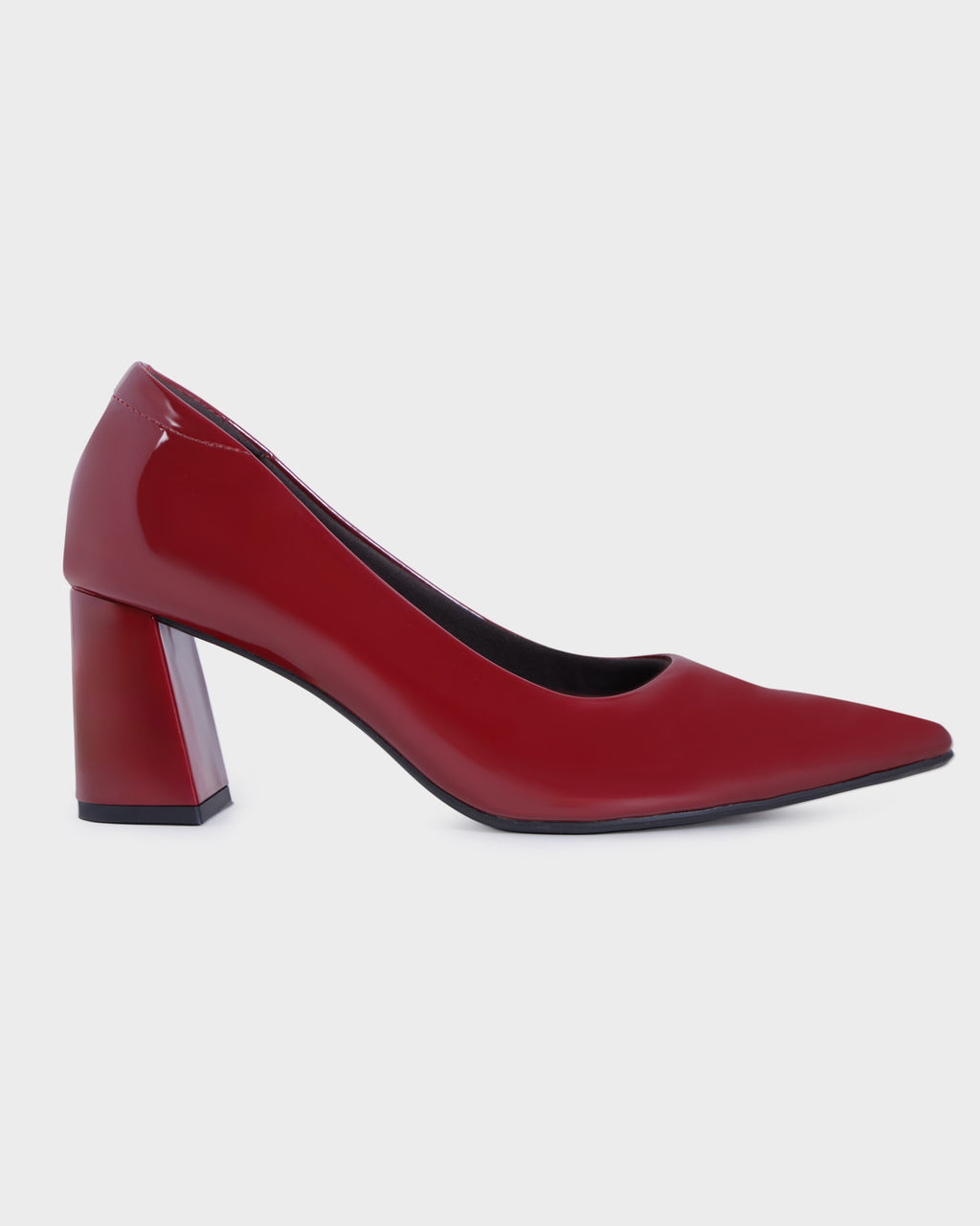 Reina Pointed-toe High Block Heels photo 5 - Maroon