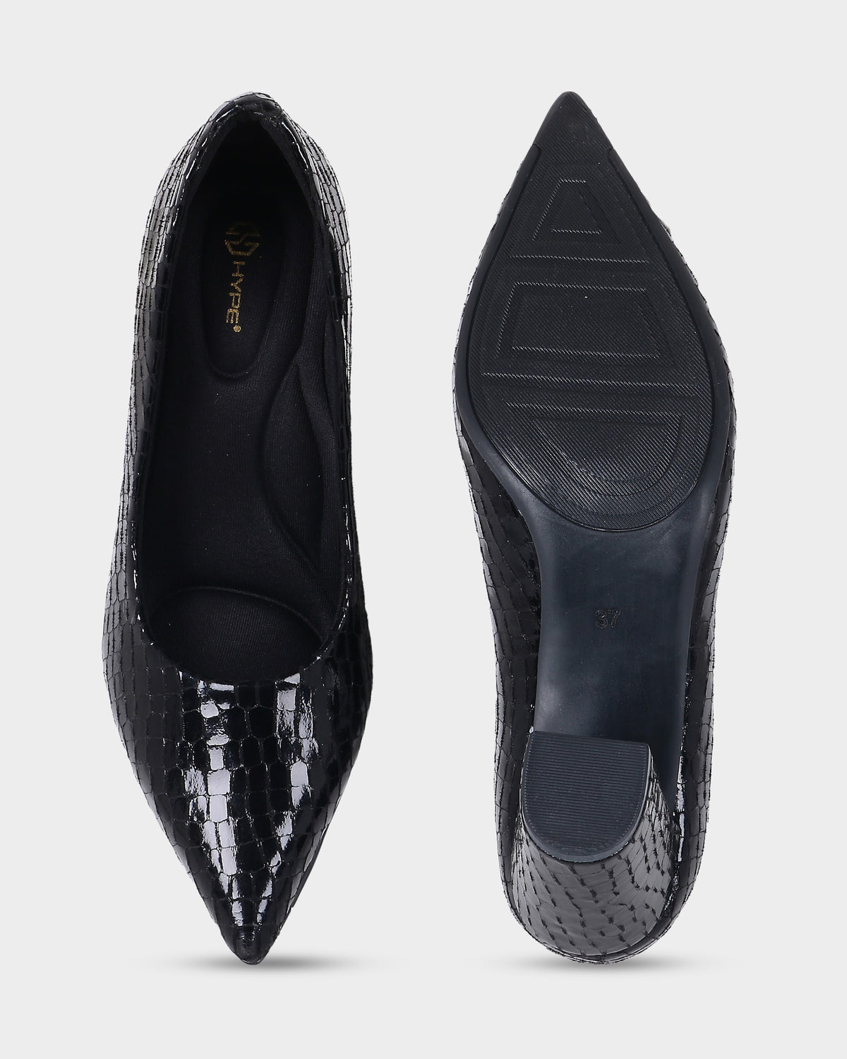 Marianna Pointed-toe Party Wear Block Heel Pumps photo 5 - Black