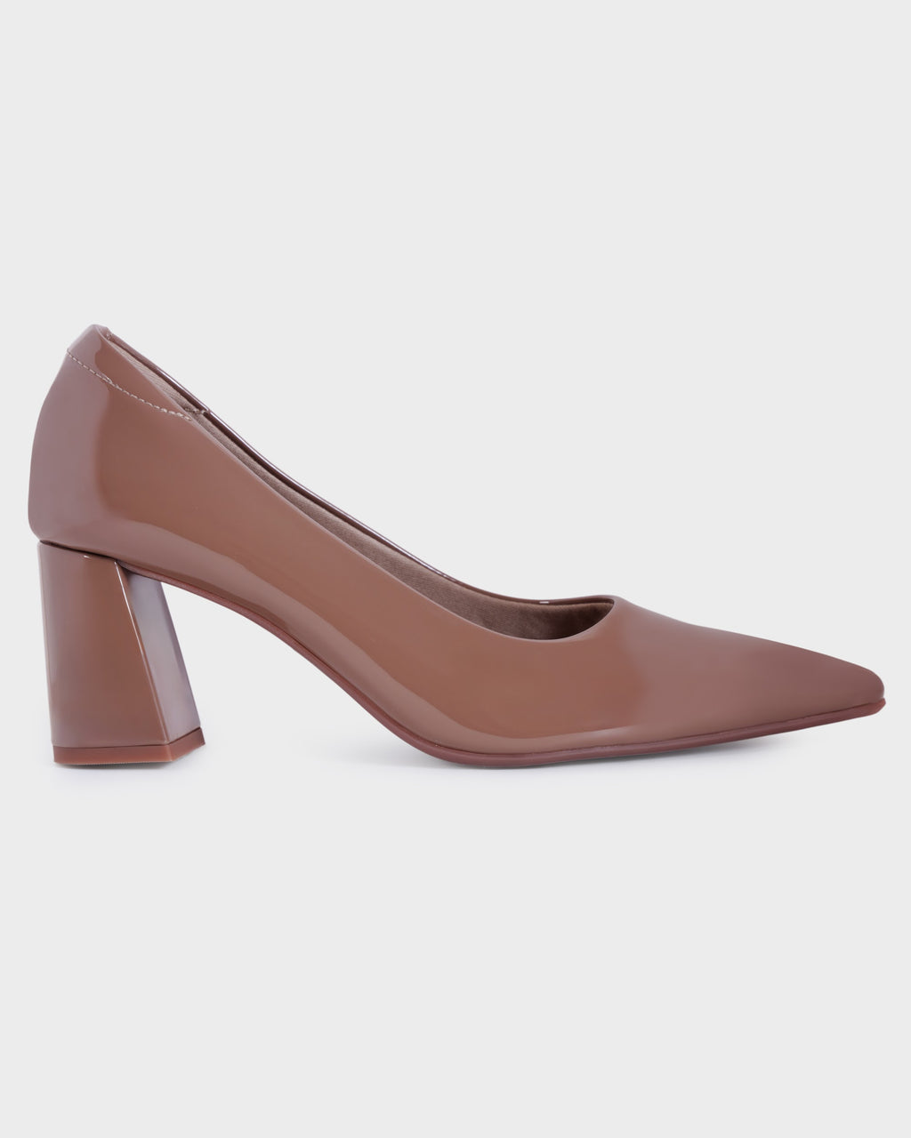 Reina Pointed-toe High Block Heels photo 5 - Chikoo
