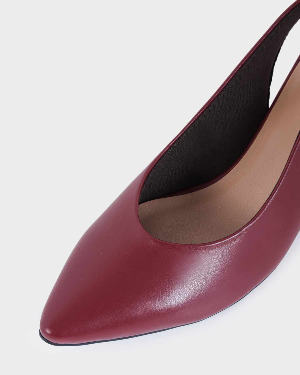 Fleur Pointed-toe Pencil Heel Mules photo 3 - Maroon