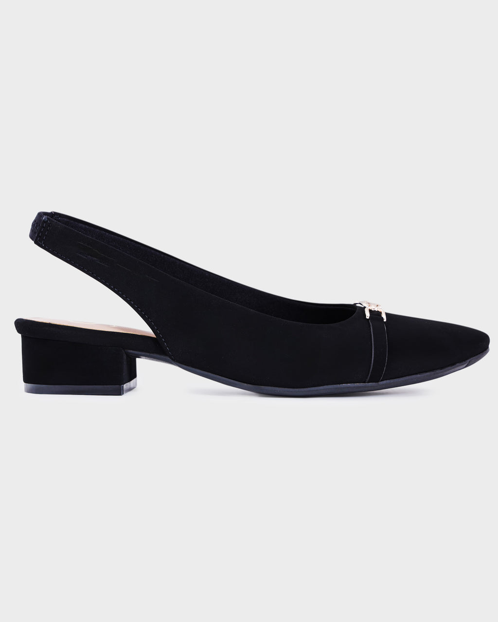 Camille Pointed-toe Low Heel Mules photo 5 - Black