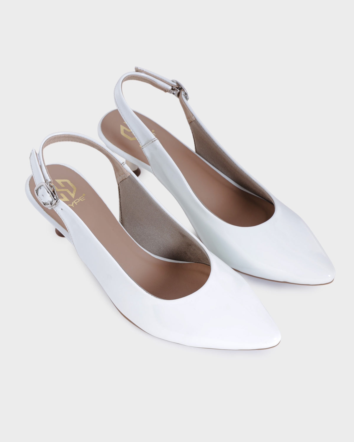 Colette Pointed-toe Kitten Heel Mules photo 4 - White