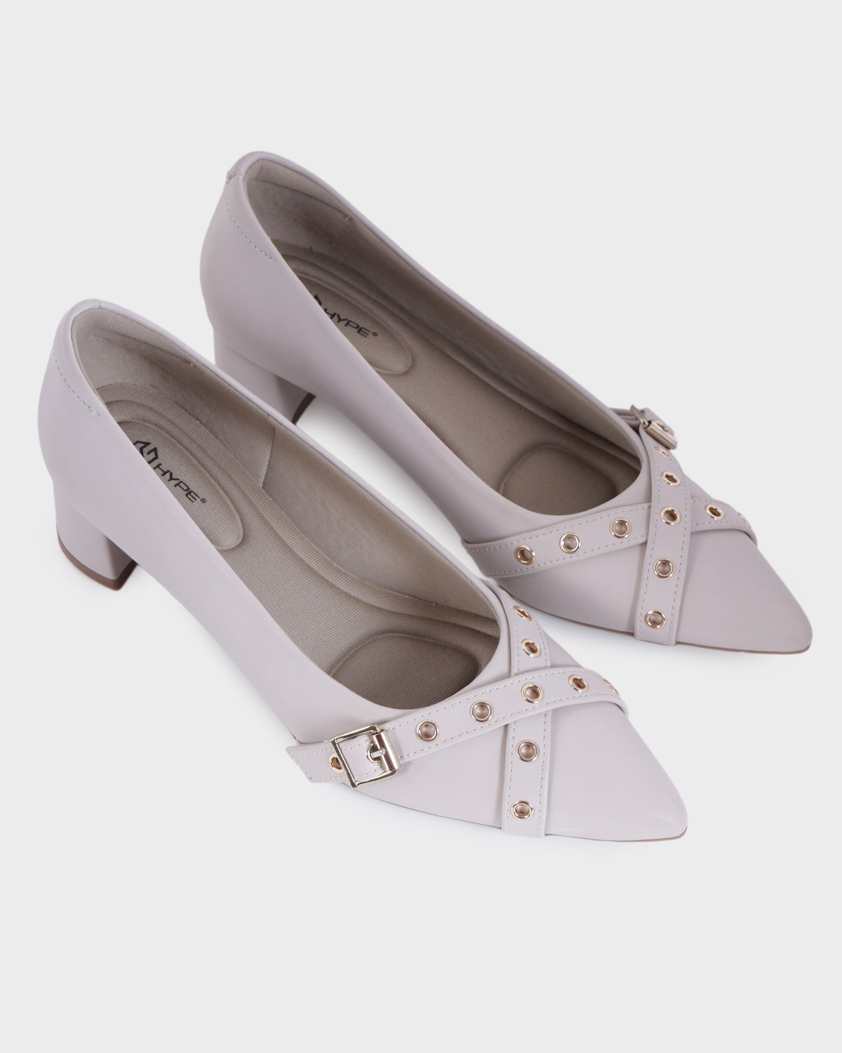 Harlow Pointed-toe Low Block Heel Pumps photo 4 - Ivory