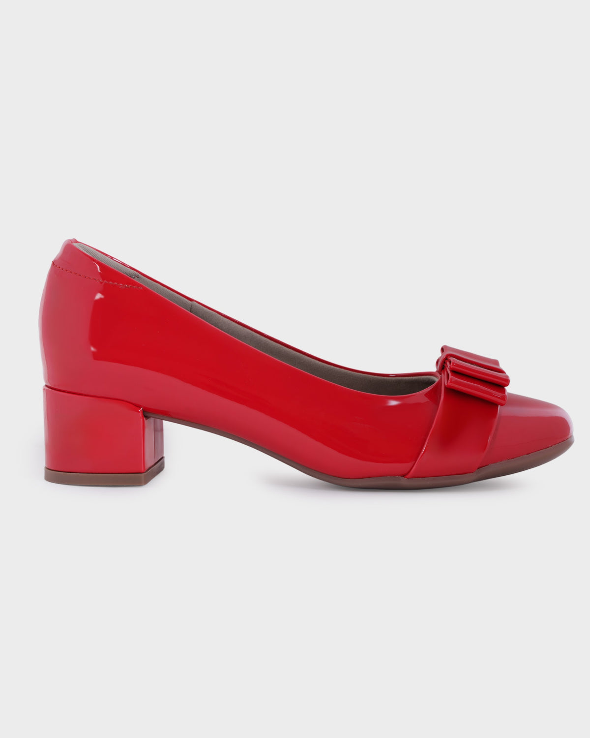 Coralie Round-toe Low Block Heel Bellies photo 5 - Red