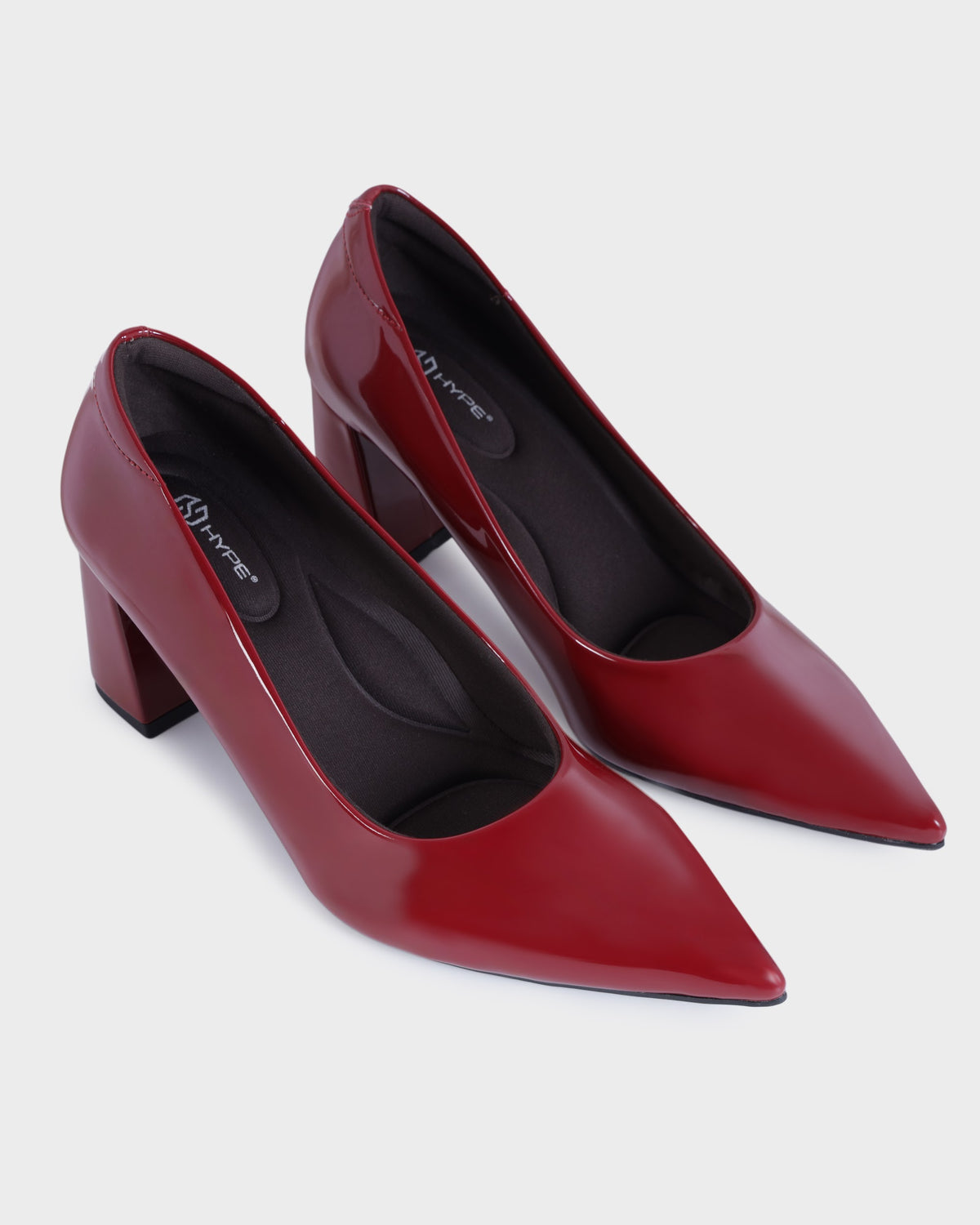 Reina Pointed-toe High Block Heels photo 4 - Maroon