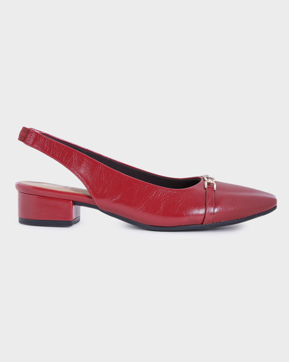 Camille Pointed-toe Low Heel Mules photo 5 - Maroon