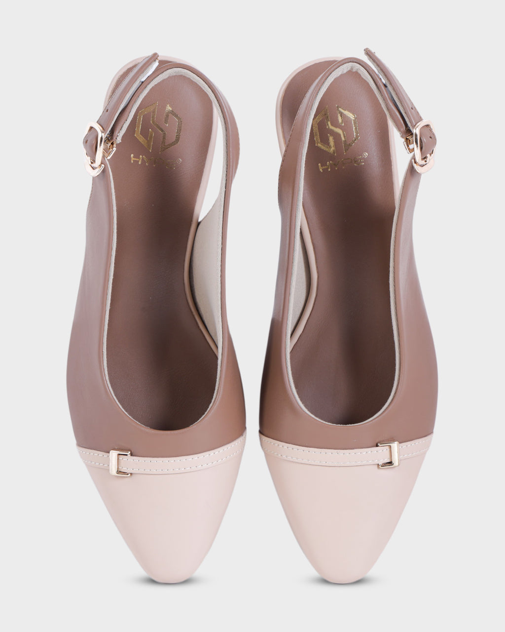 Elodie Closed-toe Low Heel Mules photo 1 - Beige