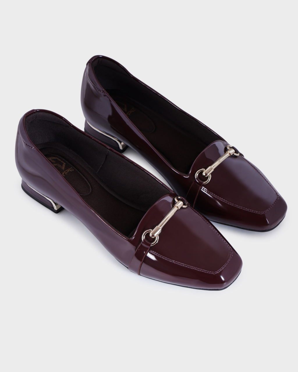 Elise Square-toe Formal Flat Bellies photo 4 - Maroon