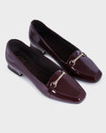 Elise Square-toe Formal Flat Bellies photo 4 - Maroon