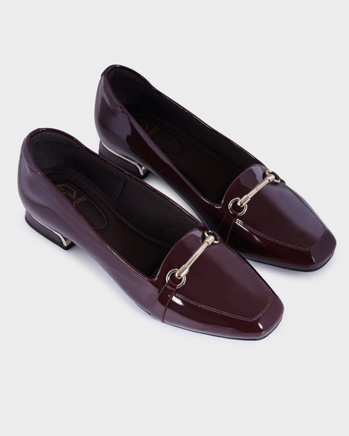 Elise Square-toe Formal Flat Bellies photo 4 - Maroon