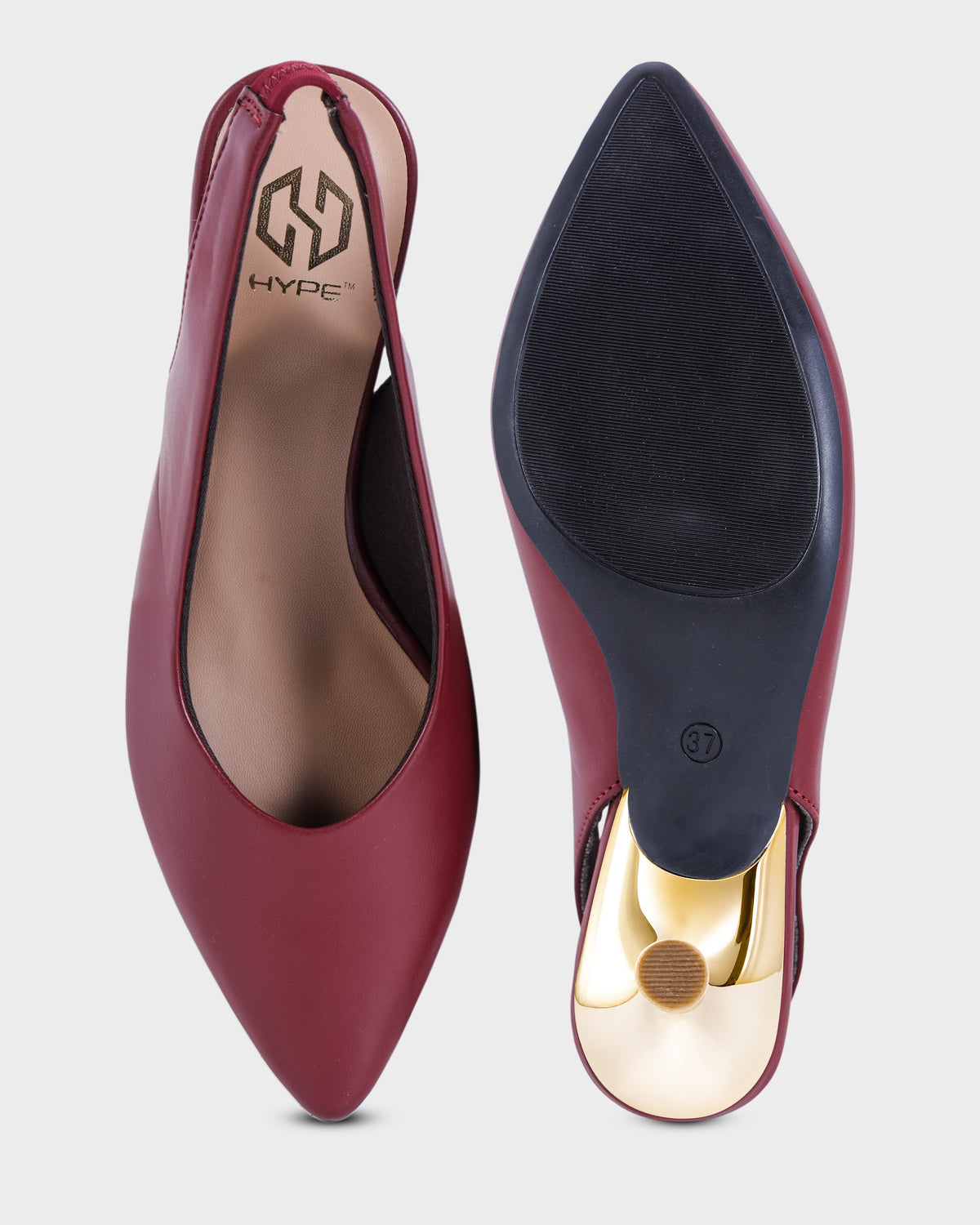 Fleur Pointed-toe Pencil Heel Mules photo 2 - Maroon