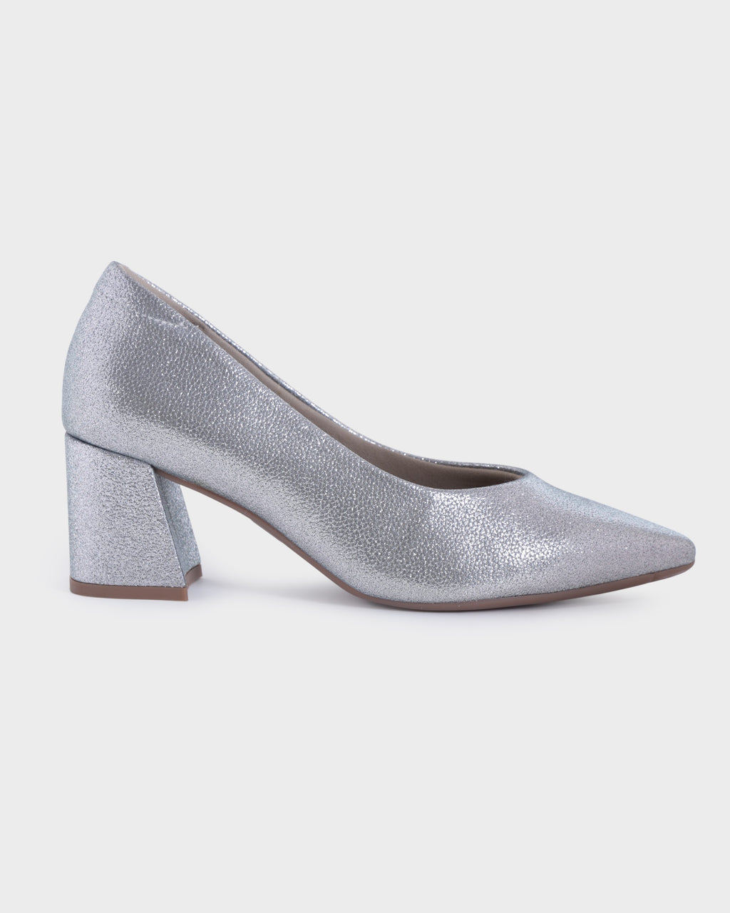 Greta Pointed-toe Party Wear Block Heels photo 5 - Gun Metal