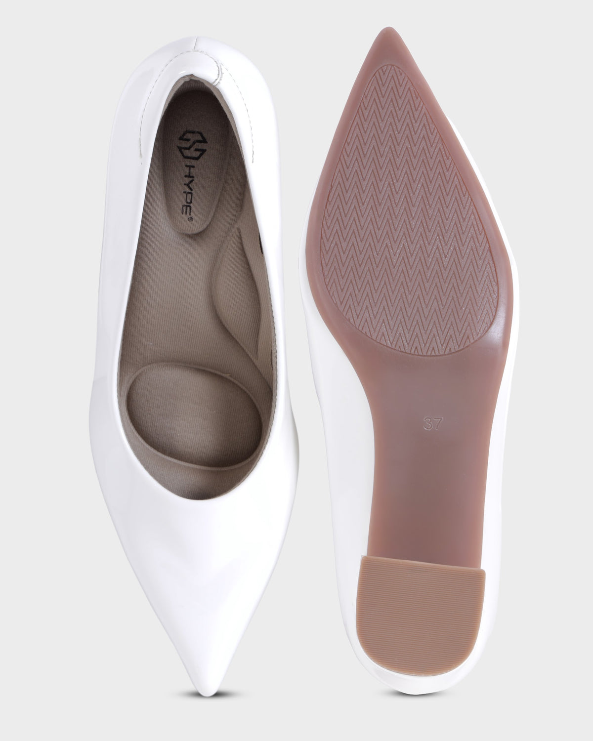 Reina Pointed-toe High Block Heels photo 2 - White