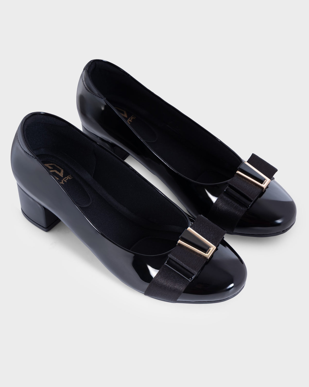 Coralie Round-toe Low Block Heel Bellies photo 4 - Black