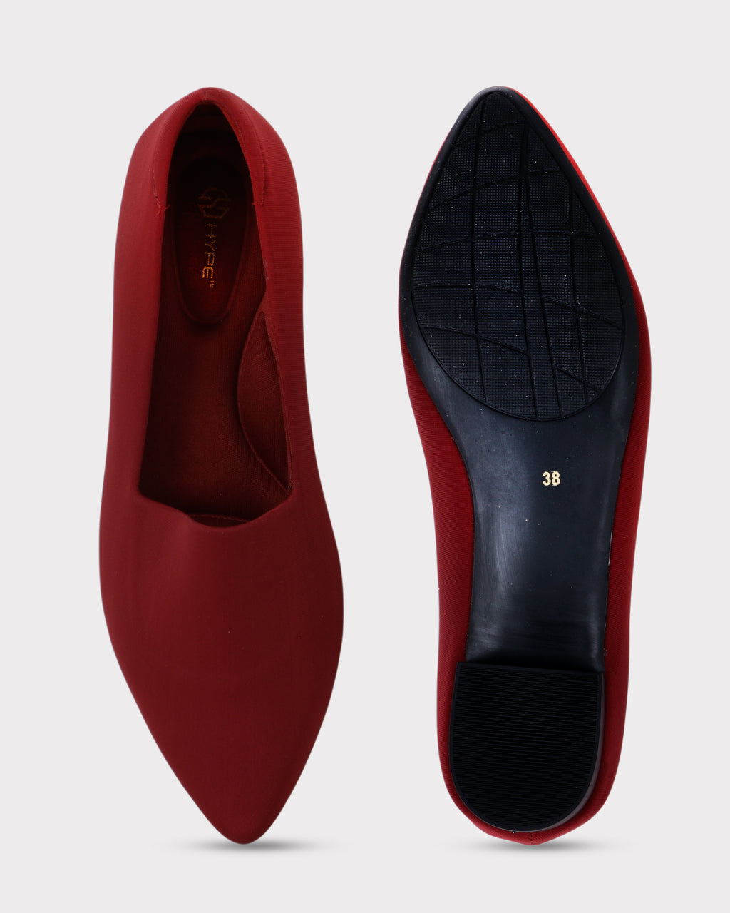 Odette Pointed-toe Low Block Heel Bellies photo 2 - Red