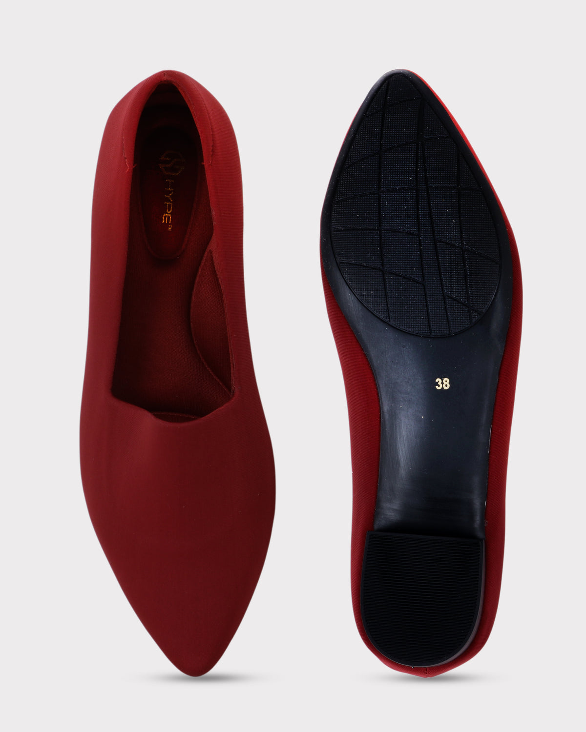 Odette Pointed-toe Low Block Heel Bellies photo 2 - Red