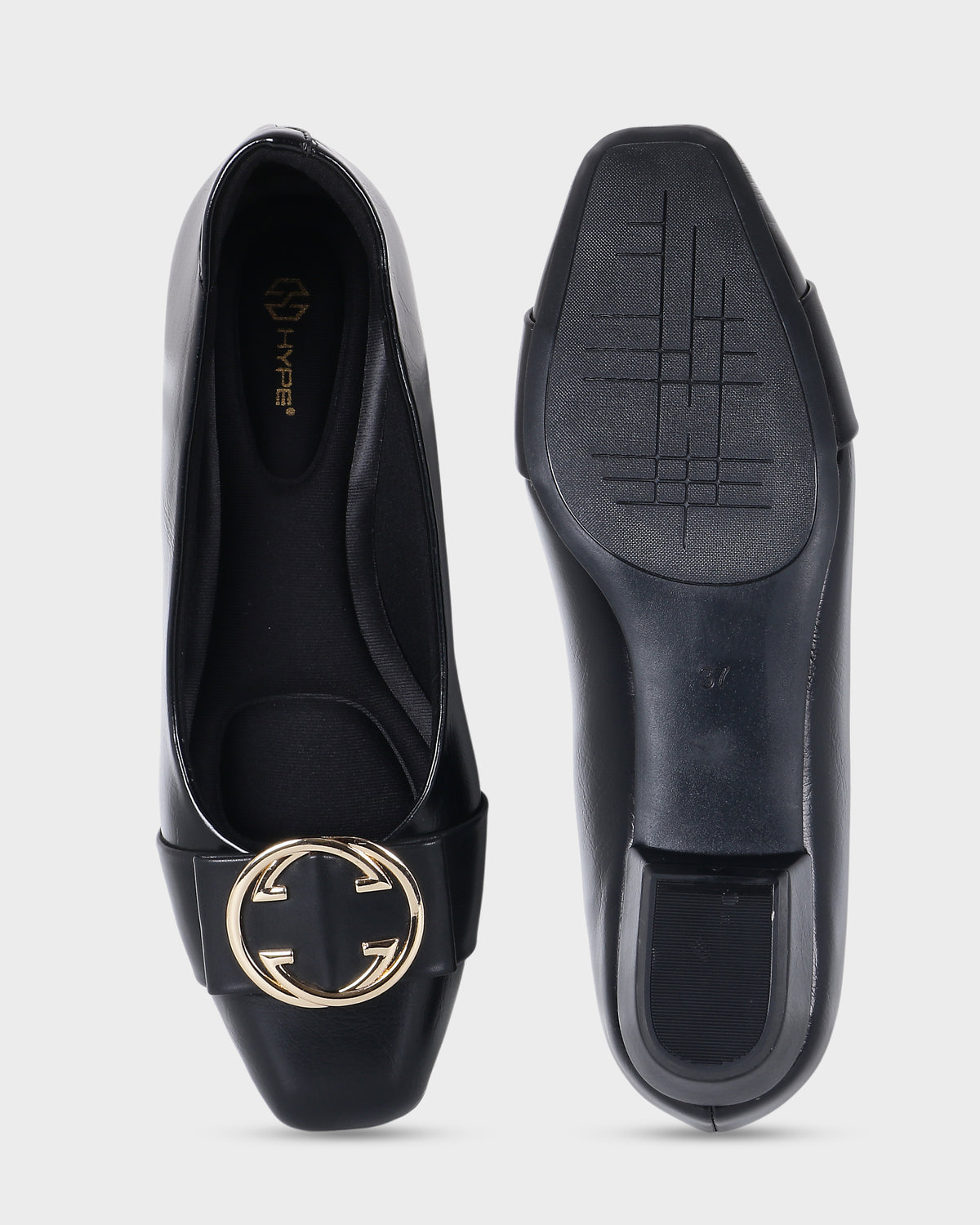Scarlet Sovereign Square-toe Flat Bellies photo 5 - Black