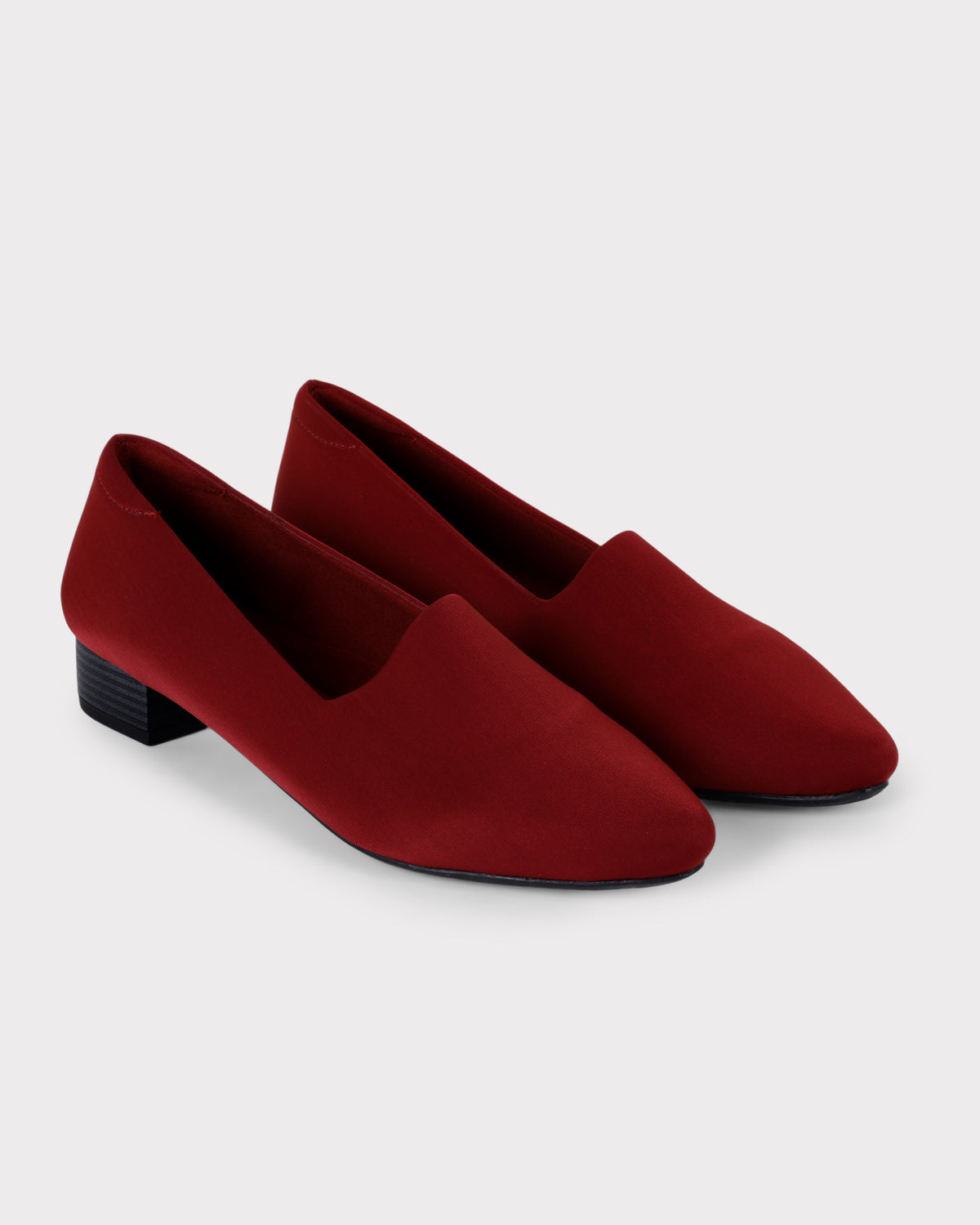 Odette Pointed-toe Low Block Heel Bellies photo 4 - Red