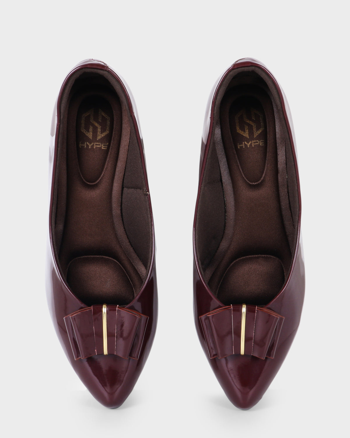 Rosette Bow Low Block Heel Pumps photo 4 - Maroon