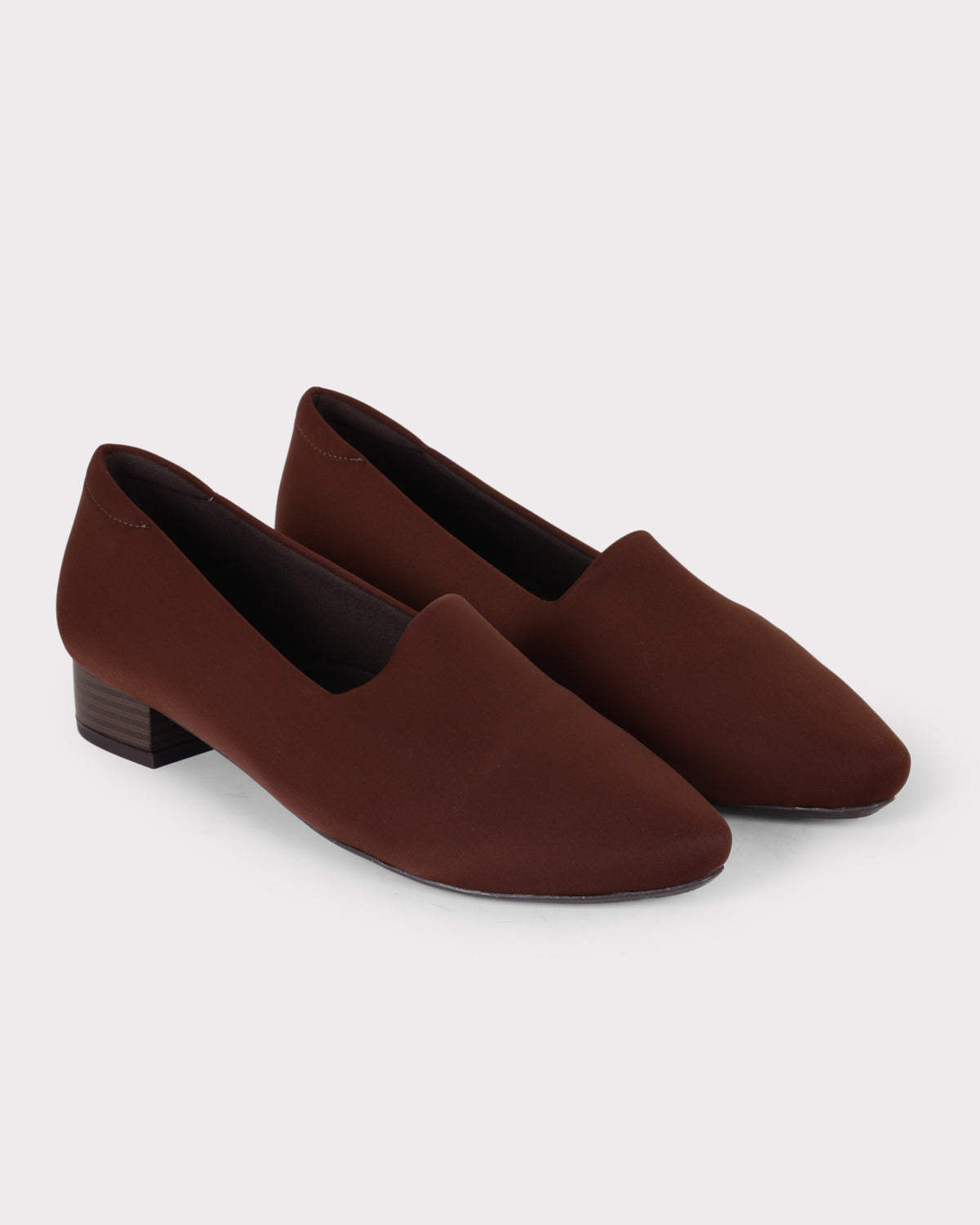 Odette Pointed-toe Low Block Heel Bellies photo 2 - Brown