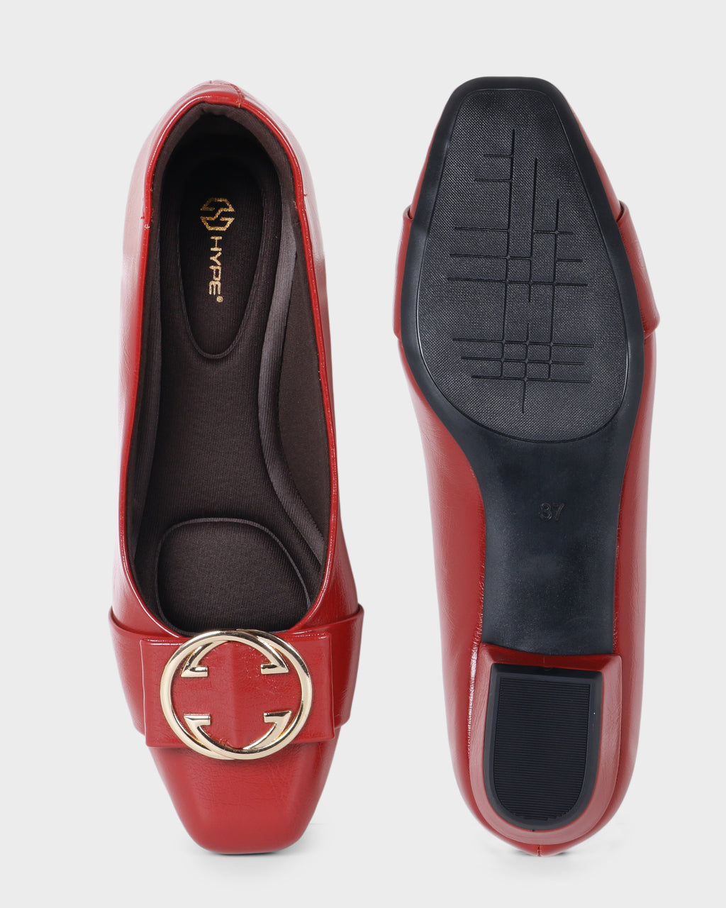 Scarlet Sovereign Square-toe Flat Bellies photo 2 - Maroon